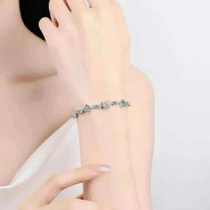 6.2 Carat Moissanite 925 Sterling Silver Bracelet - Aesthetic Haven